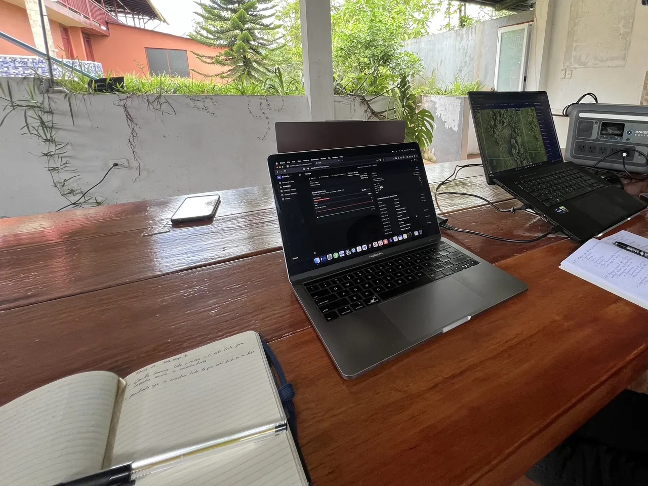 On-site client work session at the farm